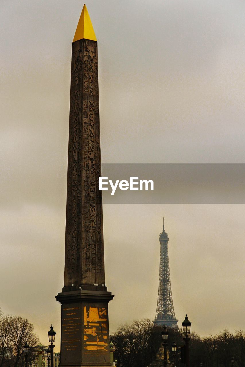 LOW ANGLE VIEW OF EIFFEL TOWER WITH EIFFEL TOWER