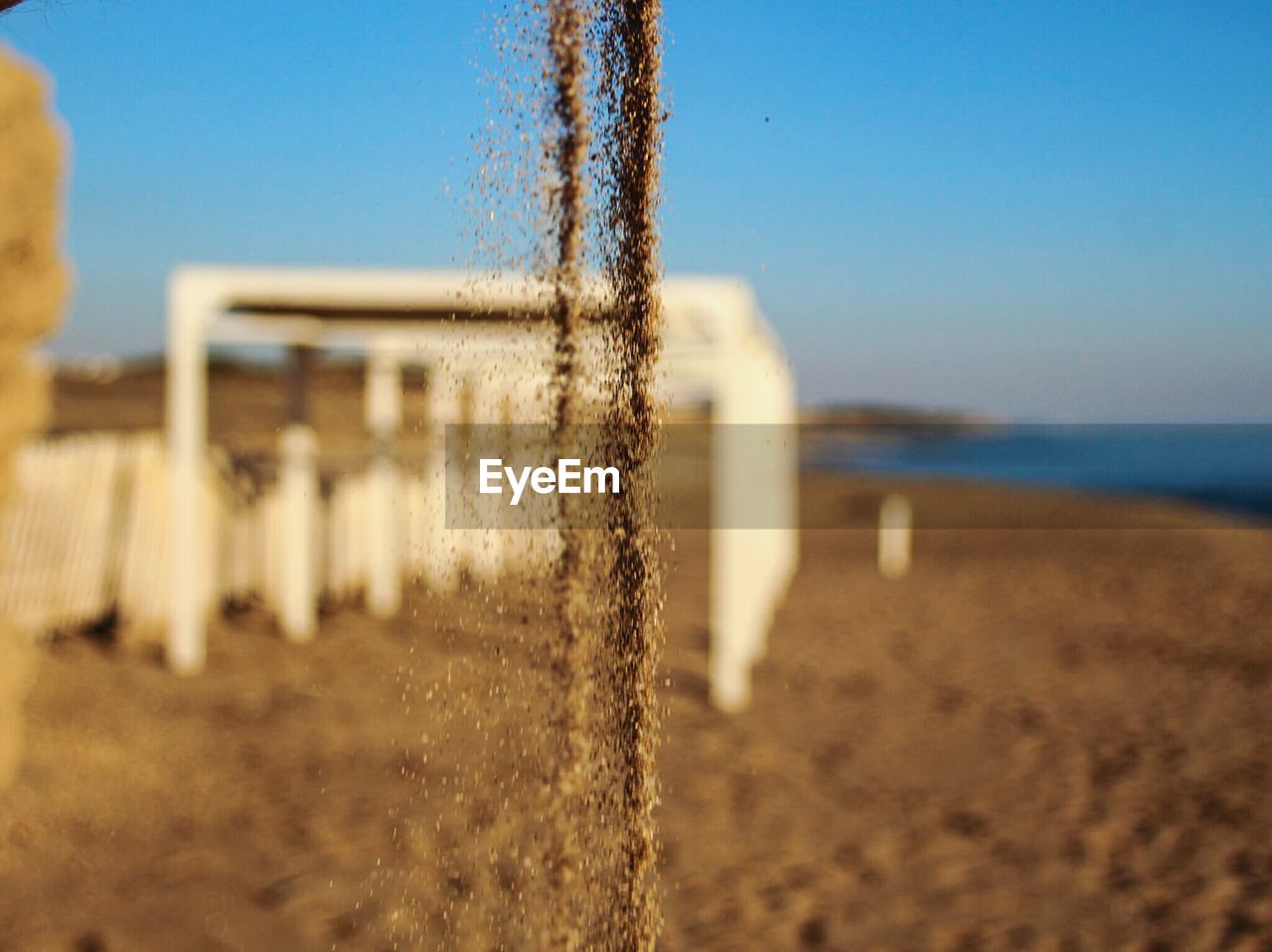 Sand falling