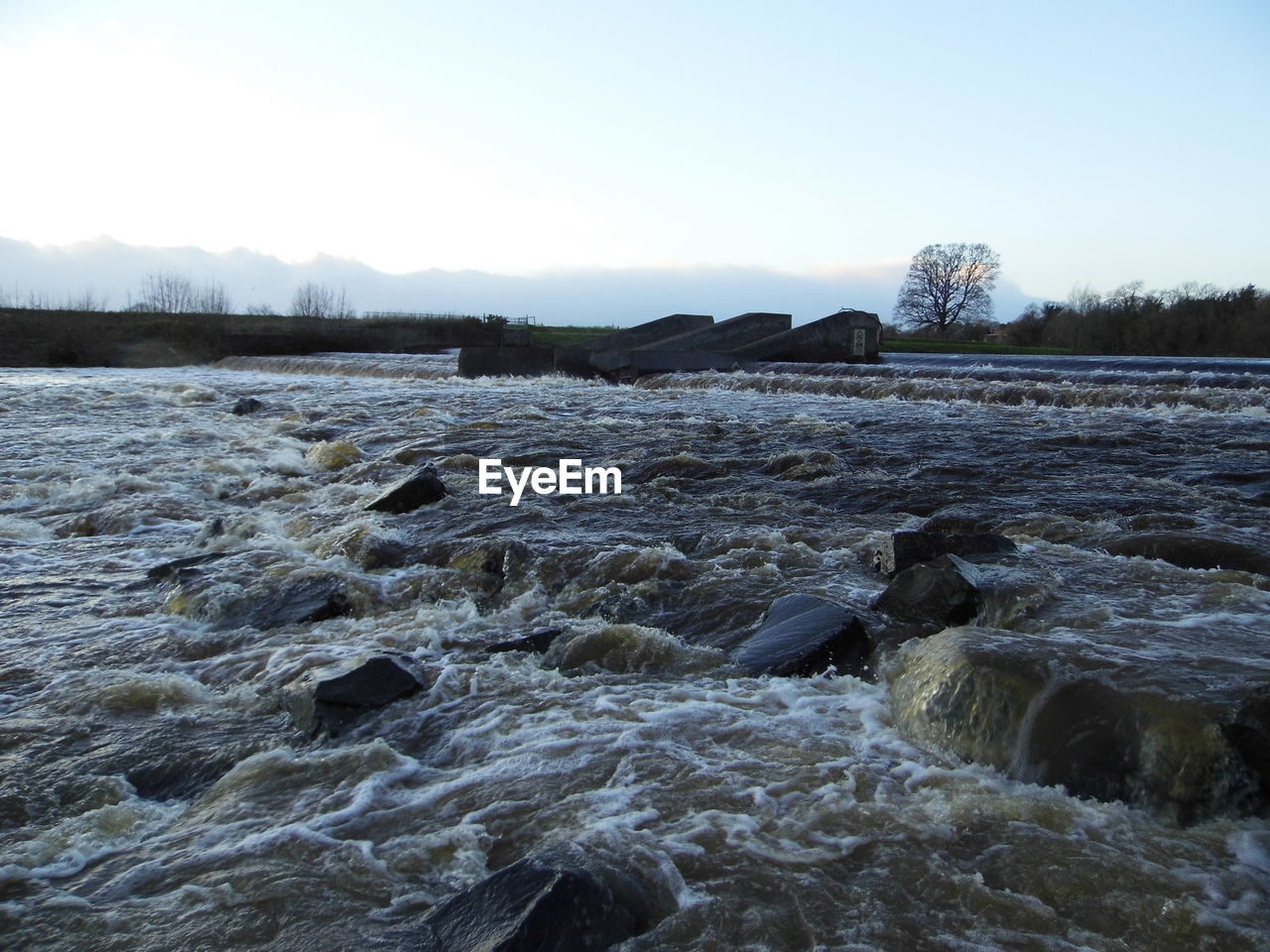 View of river against sky