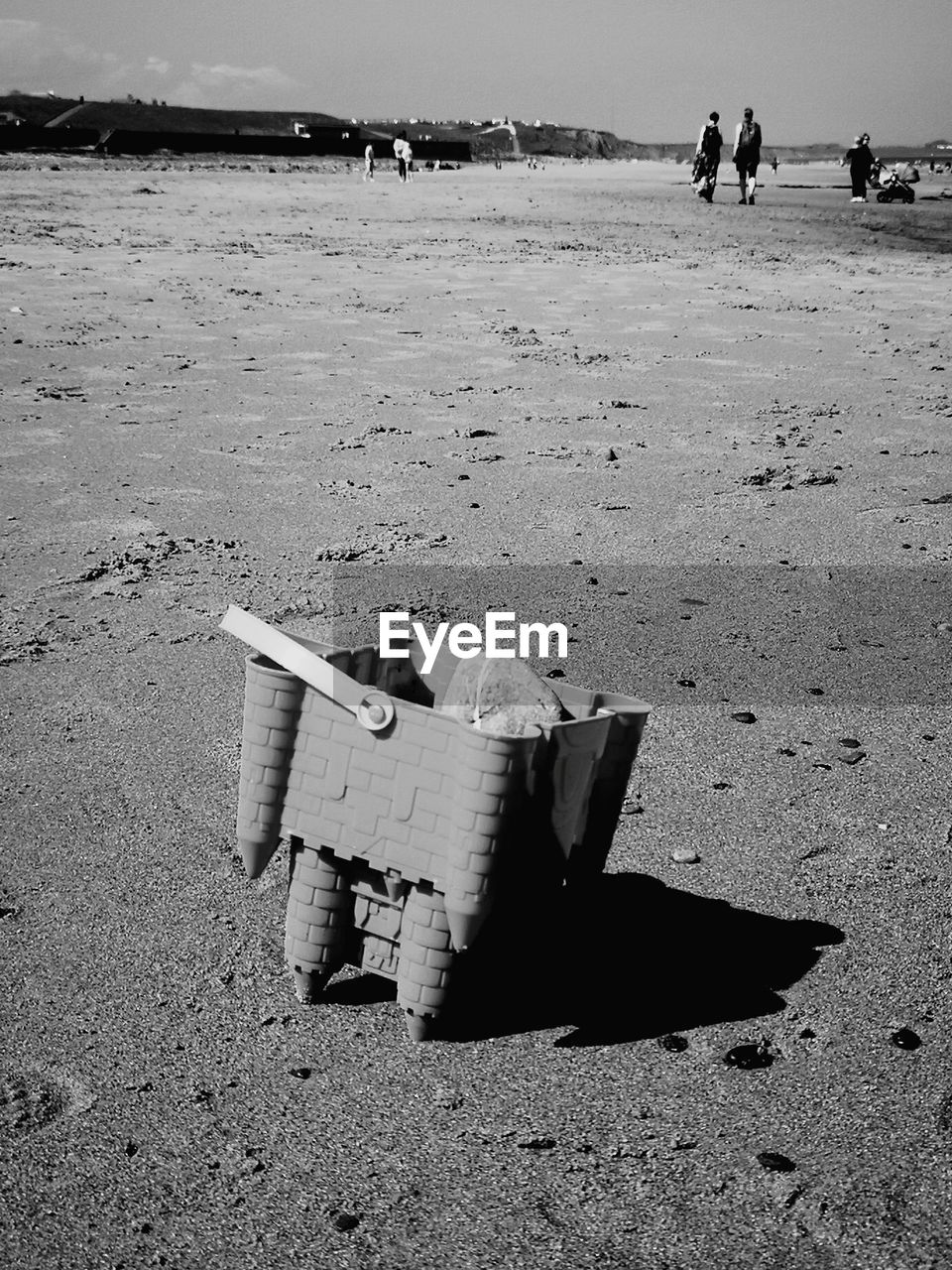 Sandcastle mold at beach