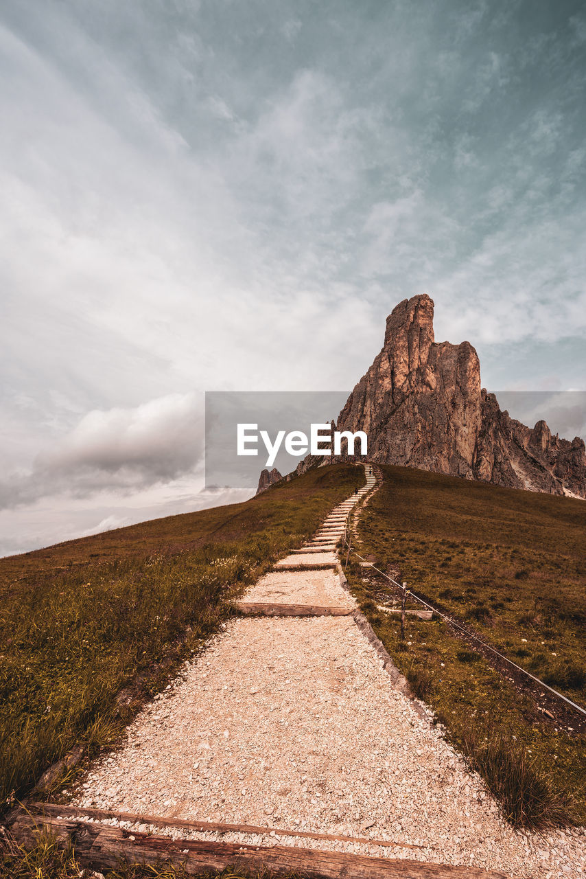 Rock formation against sky