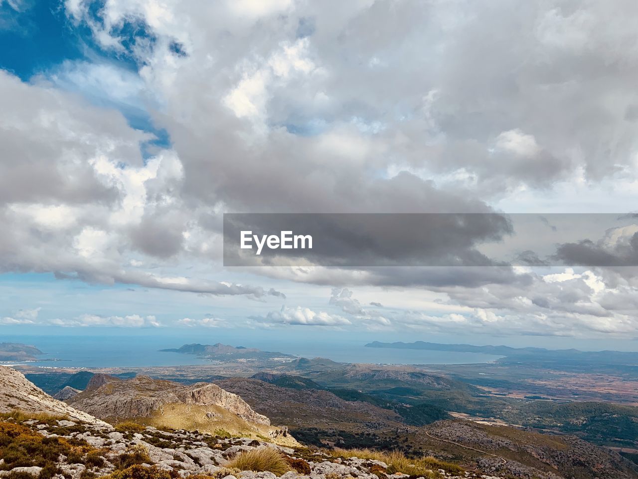 Aerial view of landscape against sky