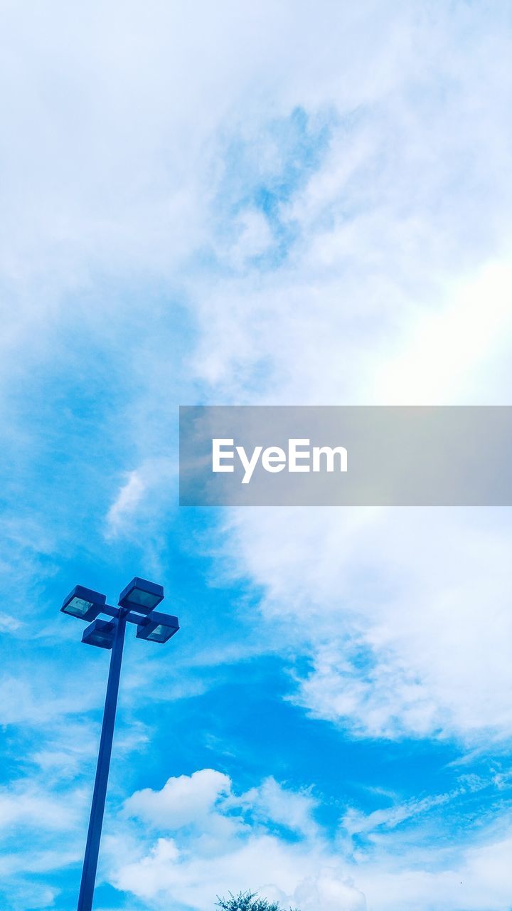 LOW ANGLE VIEW OF BLUE SKY AND CLOUDS