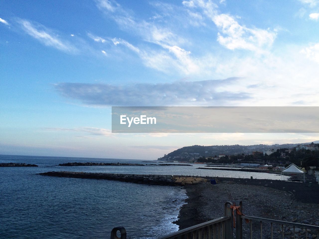 VIEW OF SEA AGAINST CLOUDY SKY