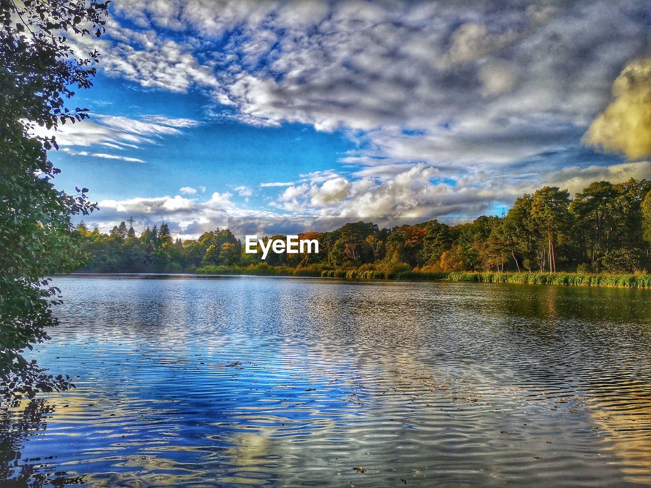 LAKE AGAINST SKY