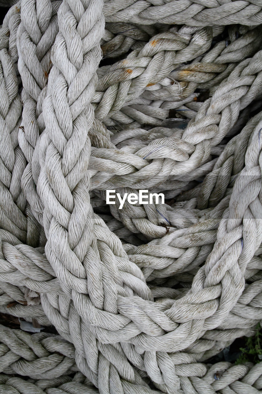 Full frame shot of tangled rope