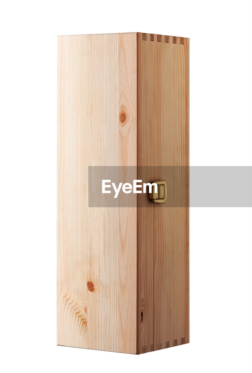 Close-up of cabinet against white background