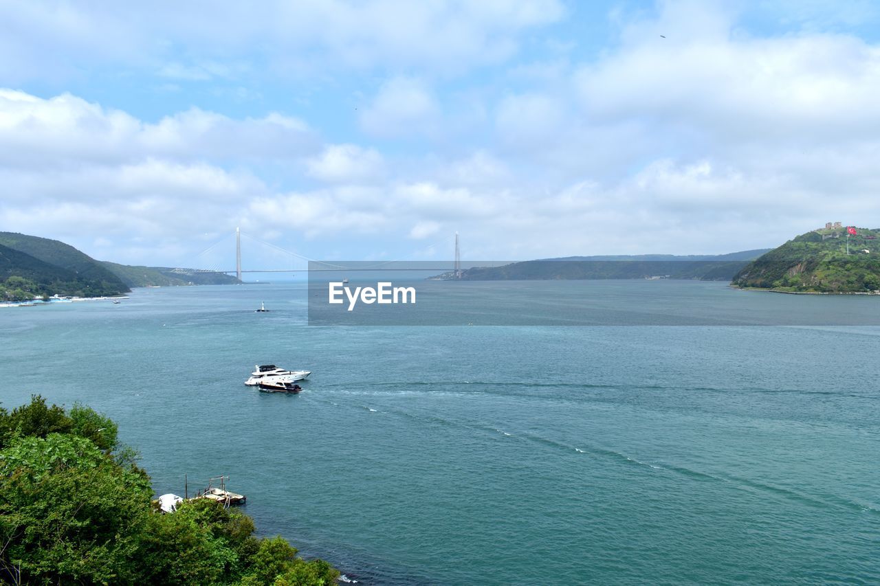 Natural view of the sea against the sky on the bosphorus