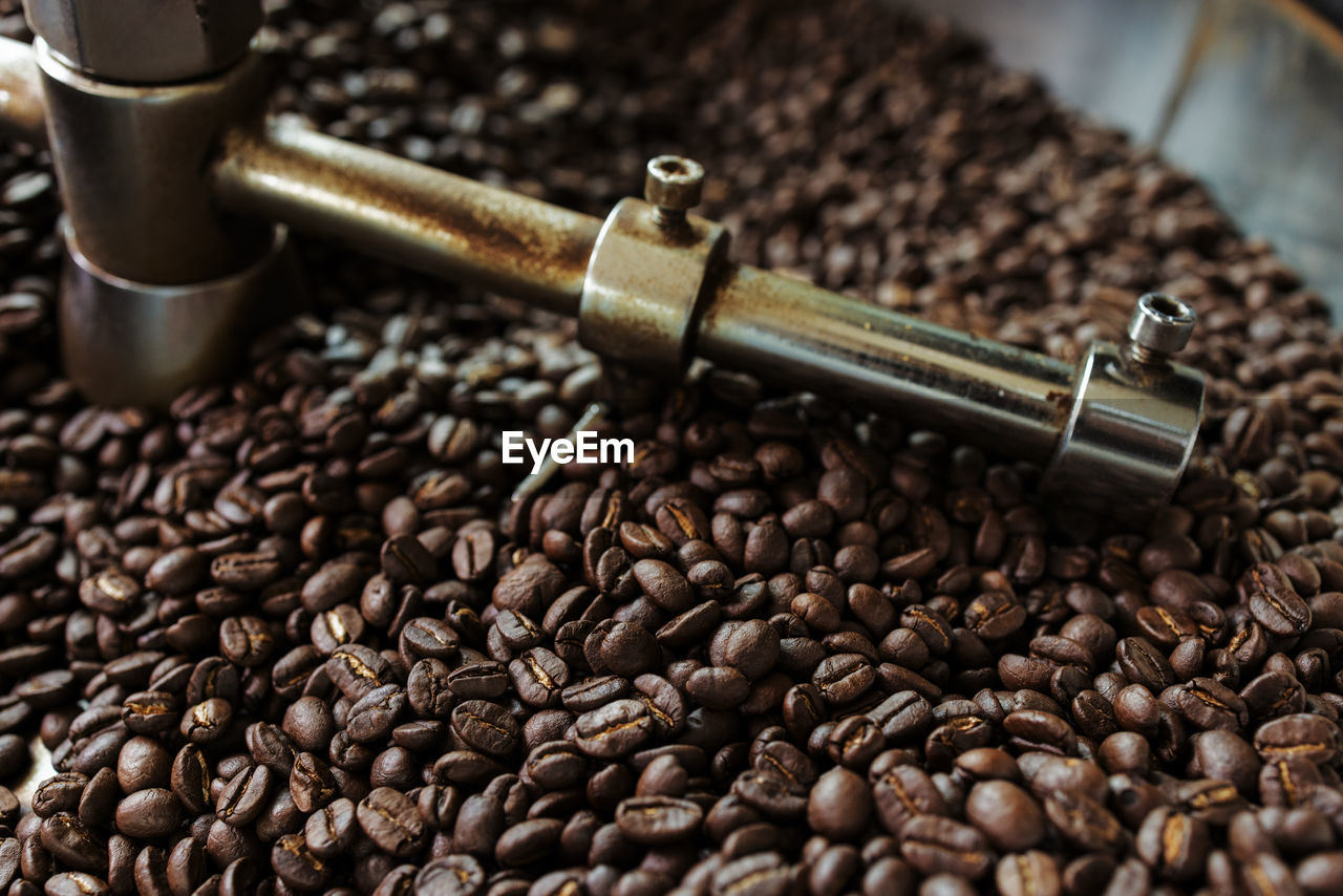 full frame shot of roasted coffee beans