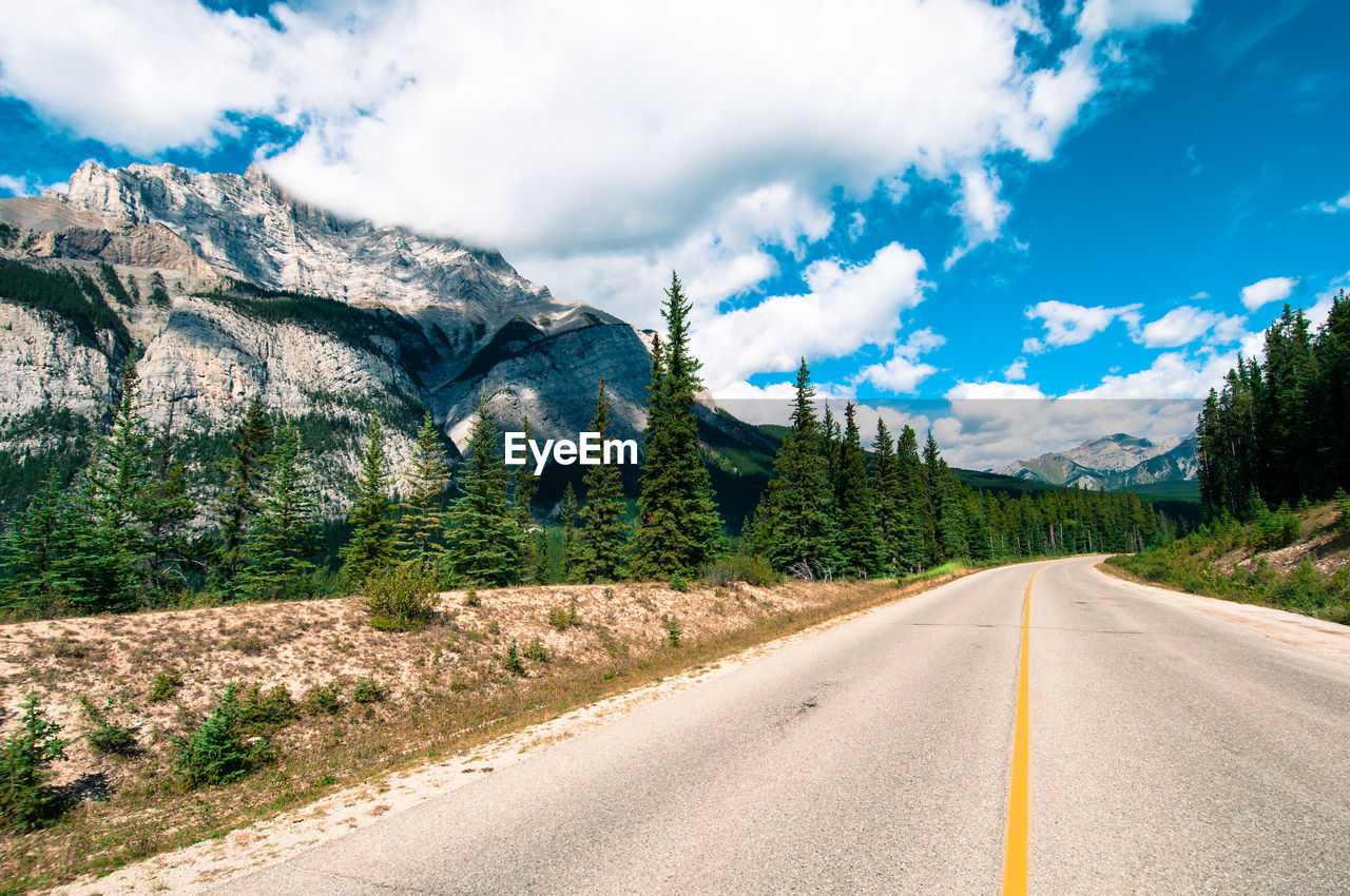 Road passing through mountains