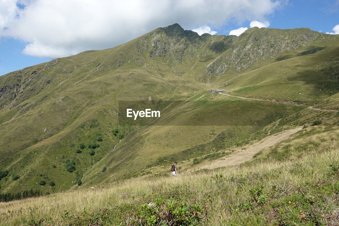 Scenic view of mountain against sky