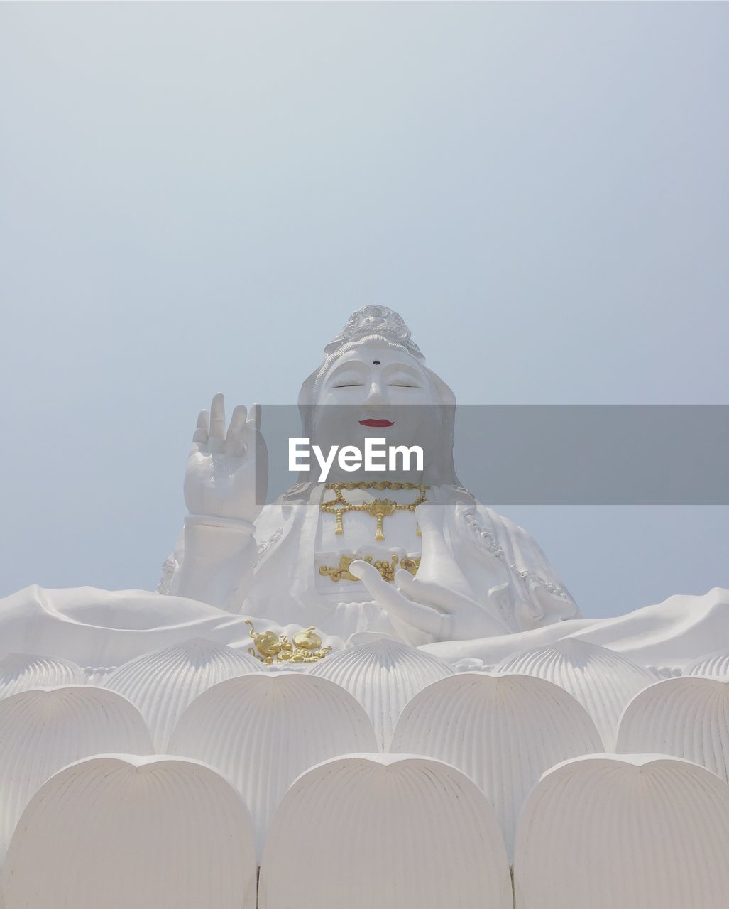 Low angle view of statue against clear sky