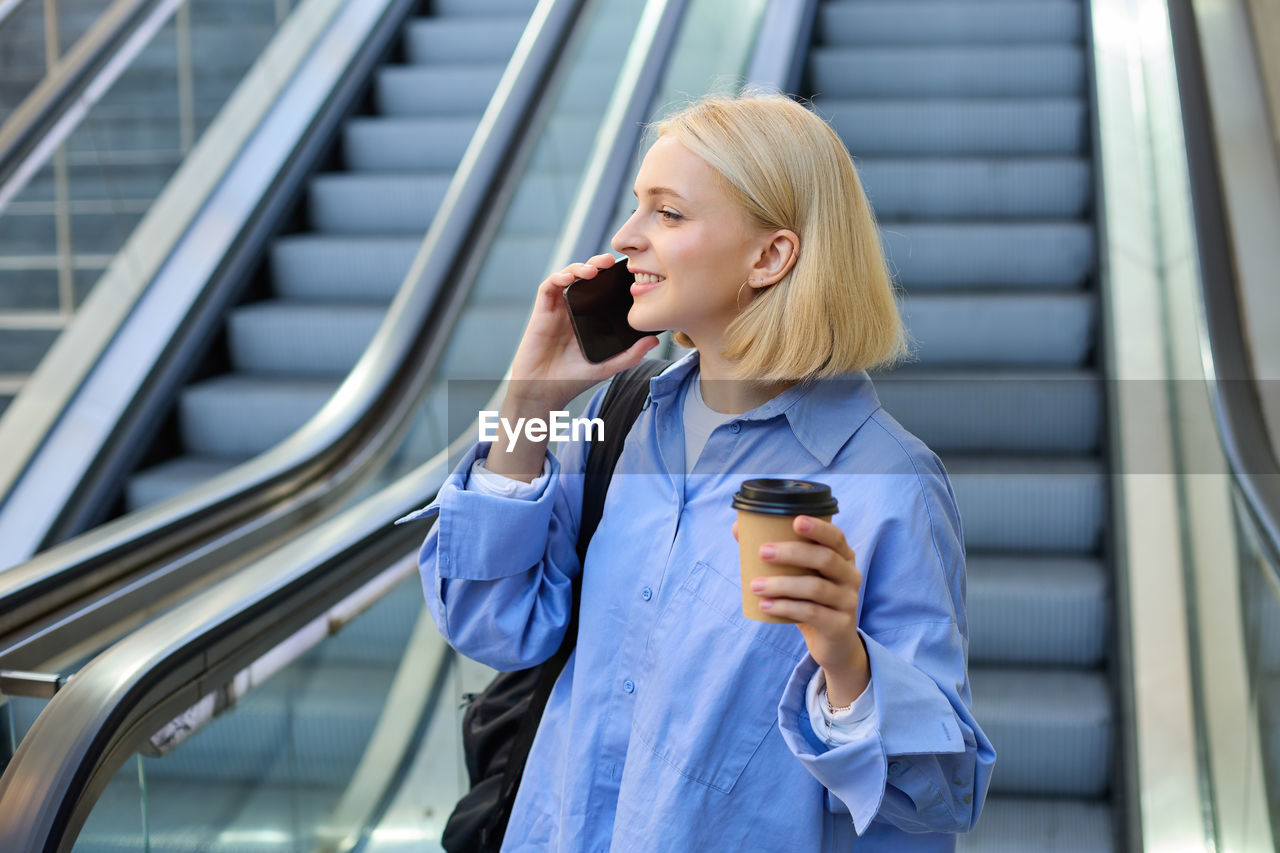young woman talking on phone