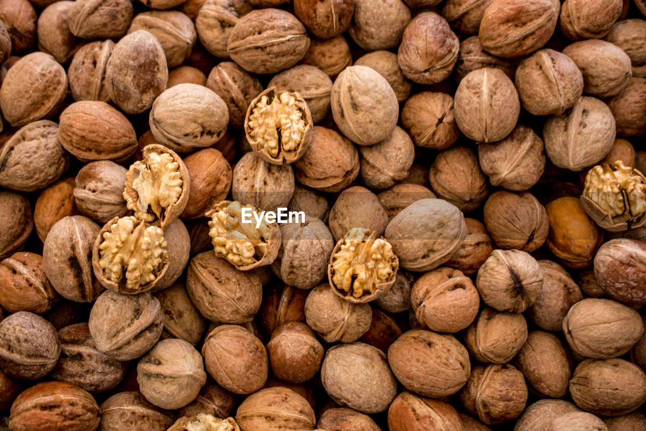 Full frame shot of nuts