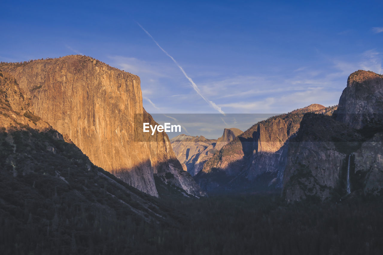 Panoramic view of yosemite  mountains against sky