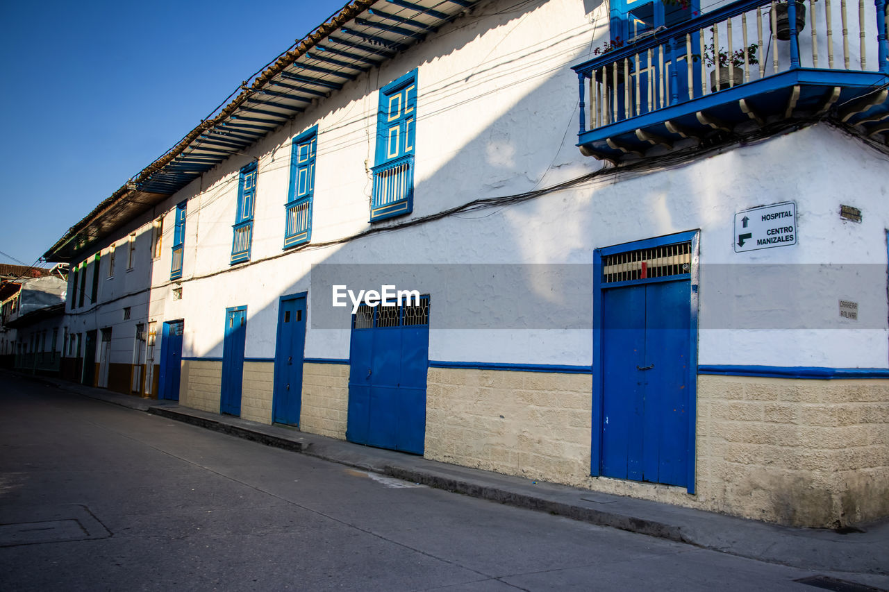 Beautiful streets of the heritage town of salamina located at the caldas department in colombia.