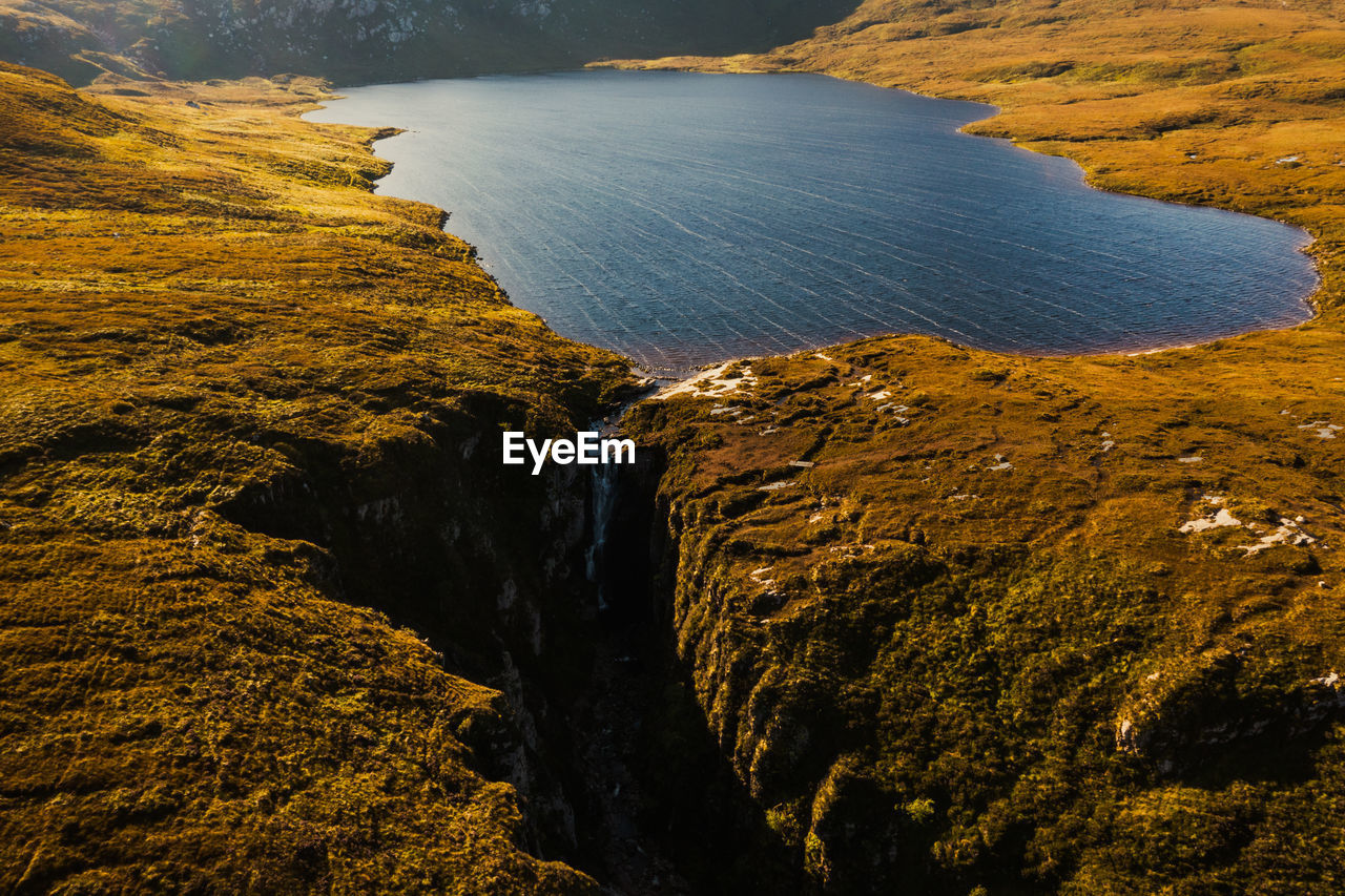 Wailing widow falls in assynt, north west highlands of scotland. 