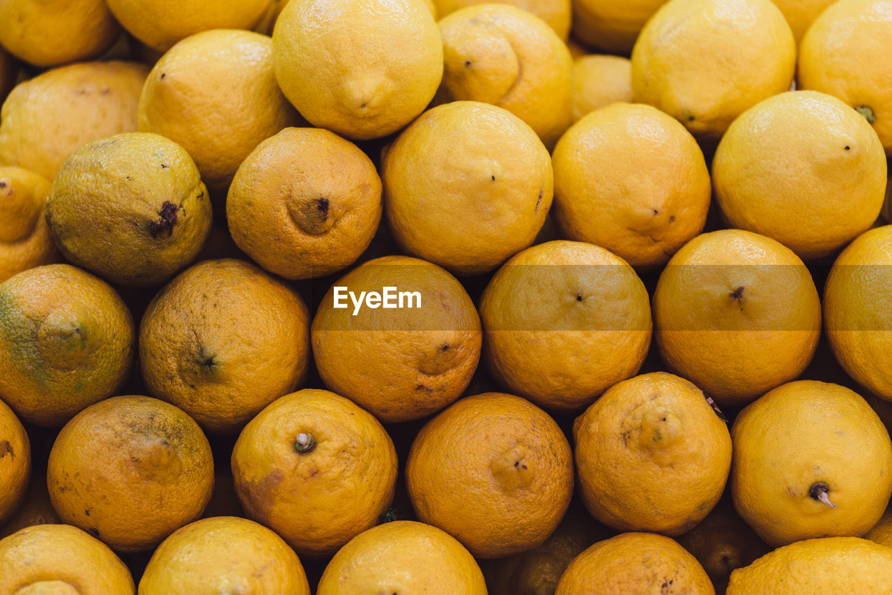 Full frame shot of lemons