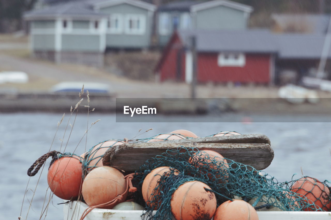 Fishing net on the dock