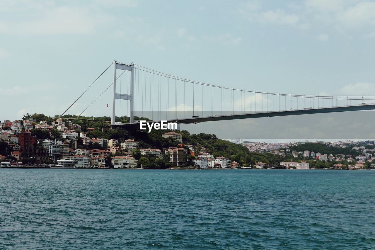 View of  bosphorus bridge over marmara sea