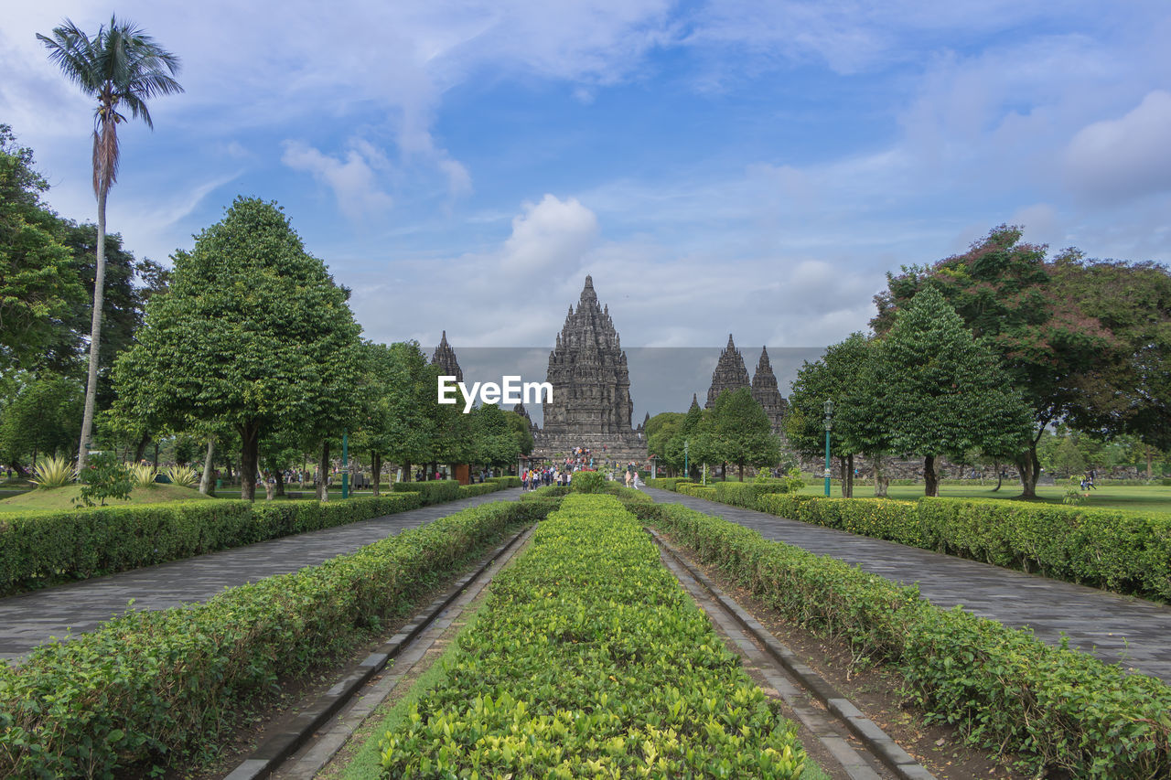 Panoramic view of prambanan temple against the sky.