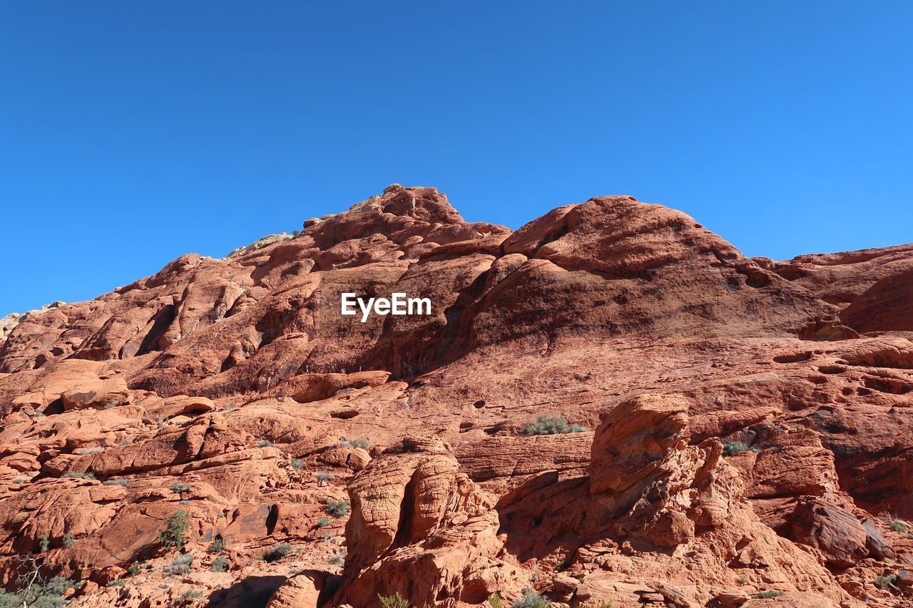 Low angle view of rock formation