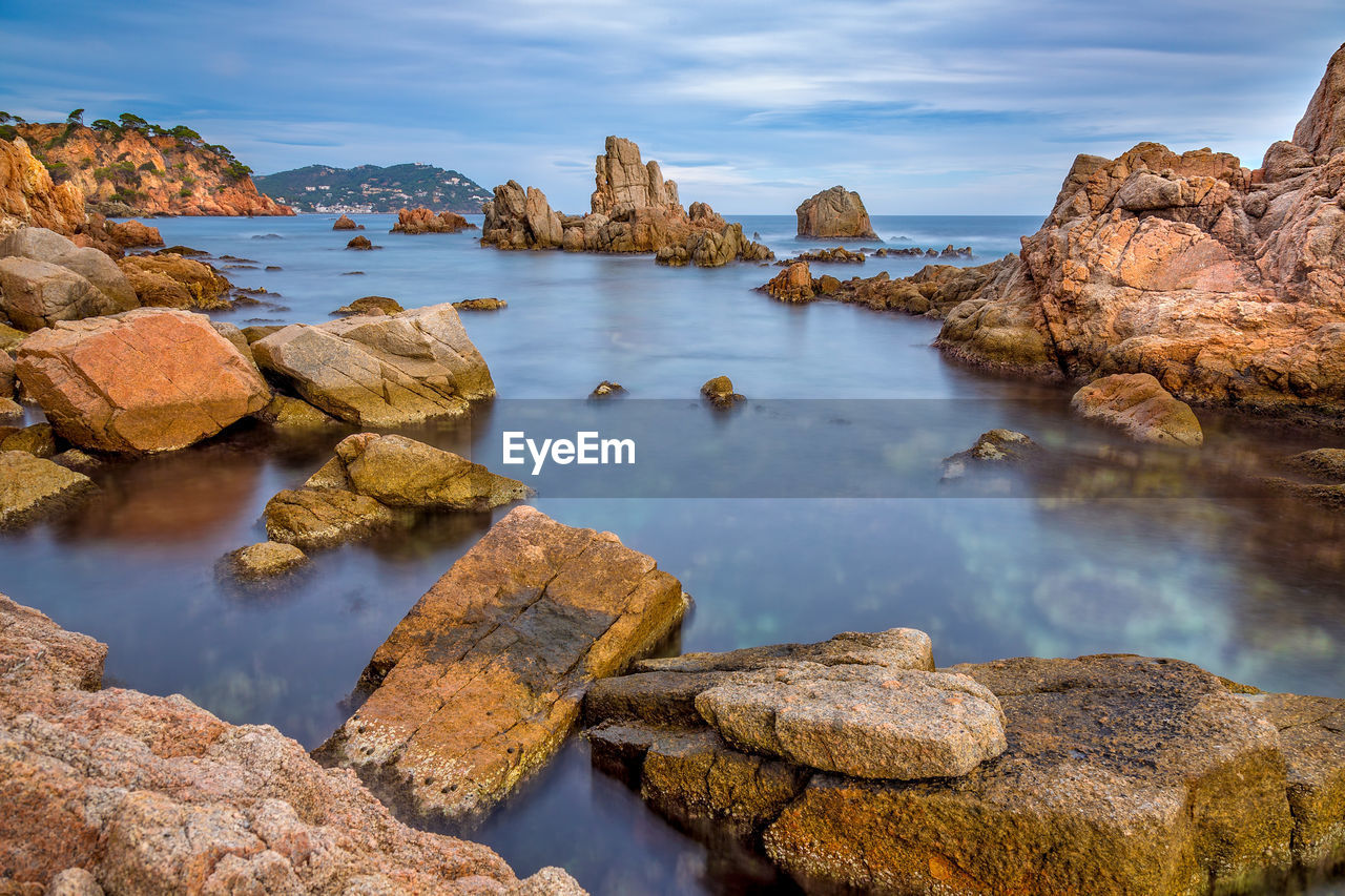 Nice landscape of the spanish coastal in costa brava.