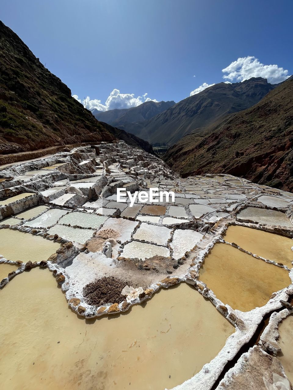 Ancient salt mine terraces in cusco