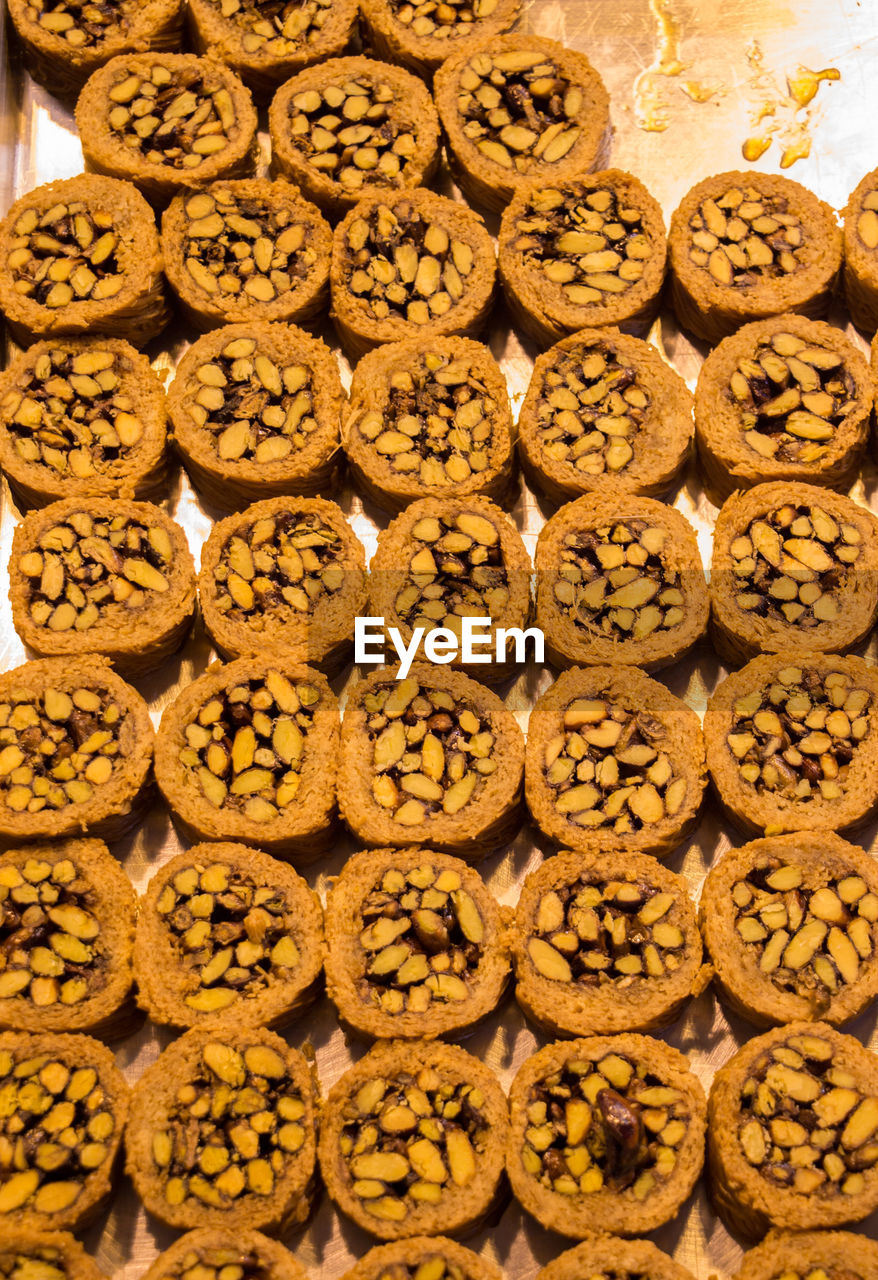 FULL FRAME SHOT OF COOKIES IN GLASS