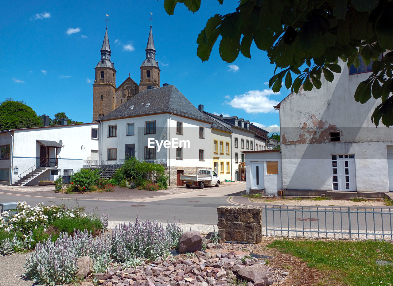 View on village helfant with church helfanter inrhineland-palatinate, landkreis trier-saarburg.