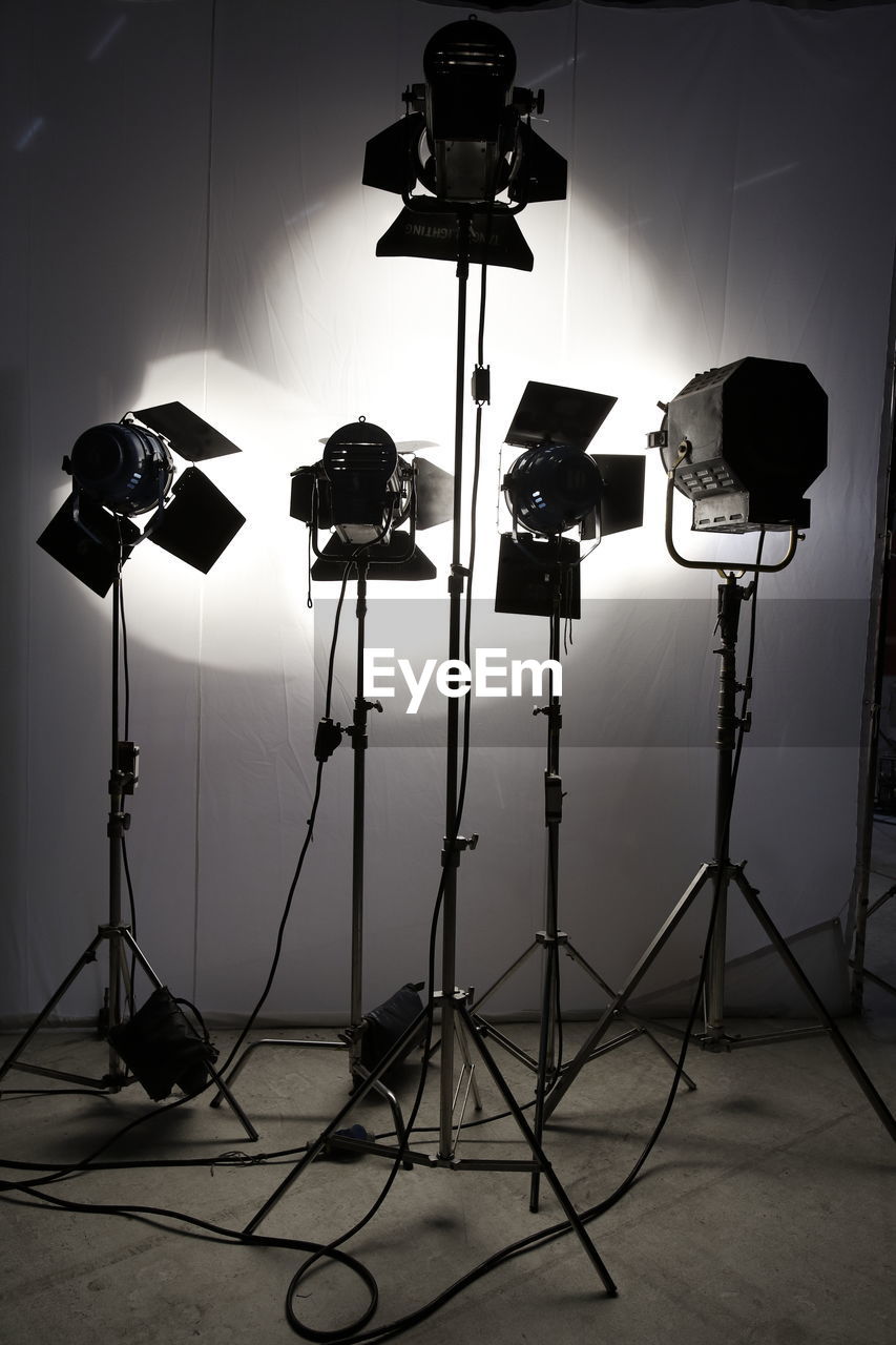 Lighting equipment in studio