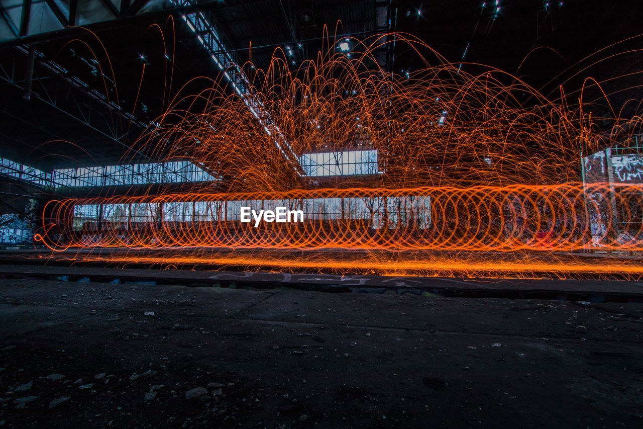 LIGHT TRAILS IN CITY