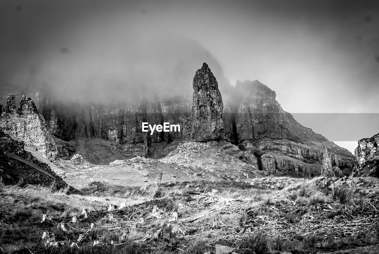 Scenic view of mountain against sky