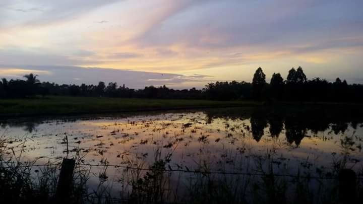 SUNSET OVER LAKE