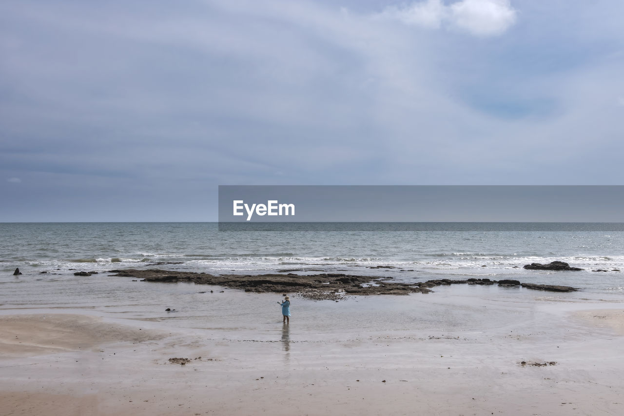 SCENIC VIEW OF SANDY BEACH AGAINST SKY