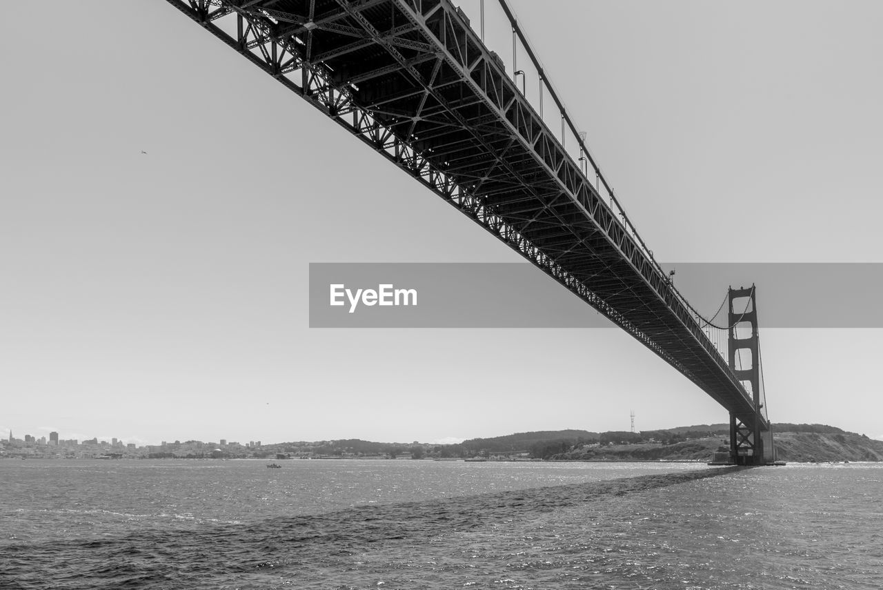 VIEW OF BRIDGE AGAINST CLEAR SKY