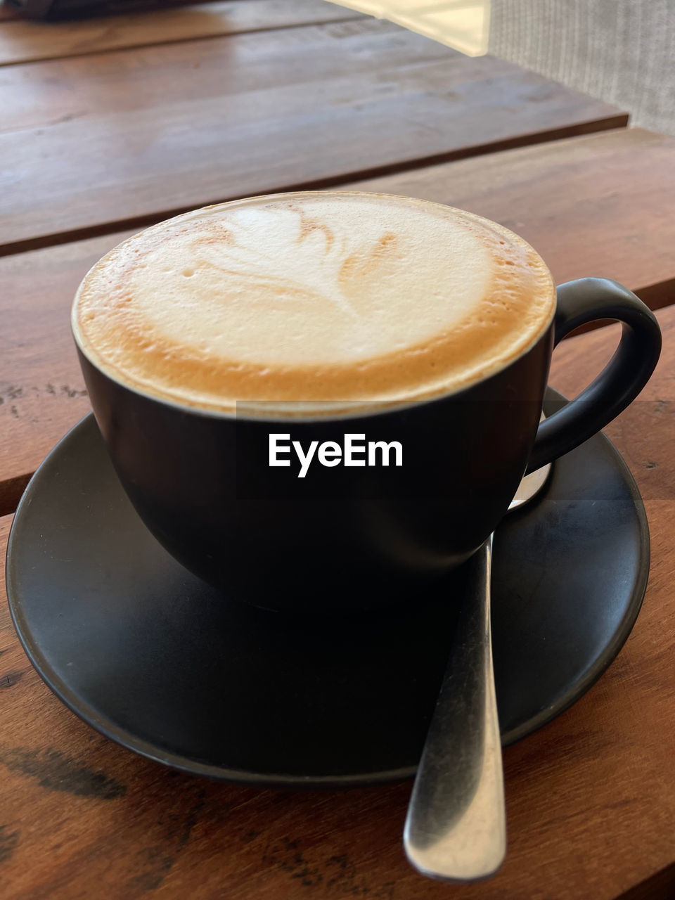 A close up of a delicious cappuccino at brew me cafe, lusaka, zambia 