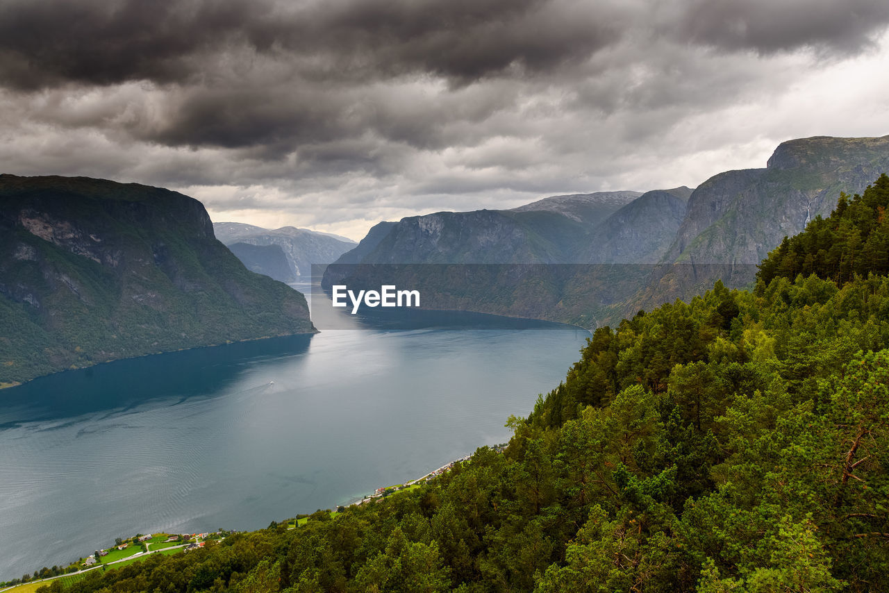 Norwegian fjord from the heights.