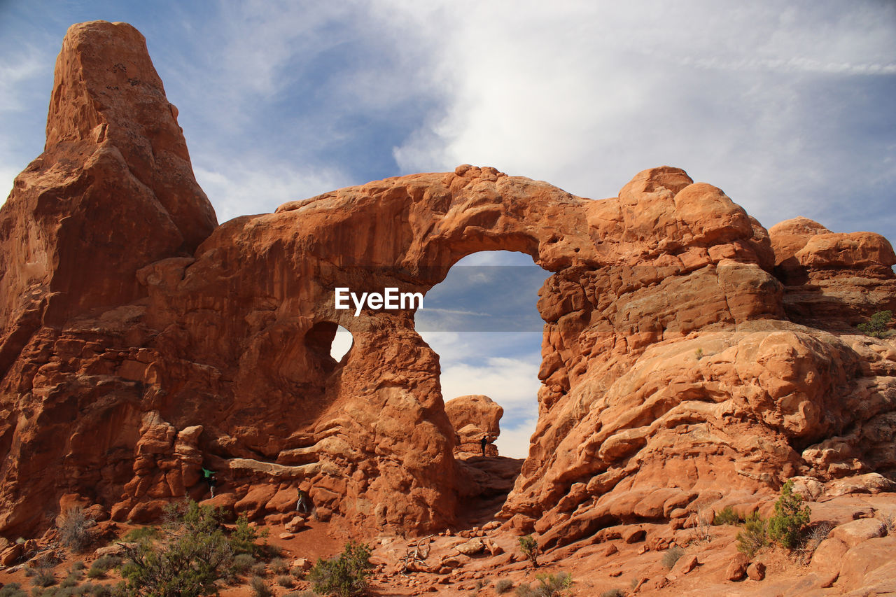 LOW ANGLE VIEW OF ROCK FORMATIONS