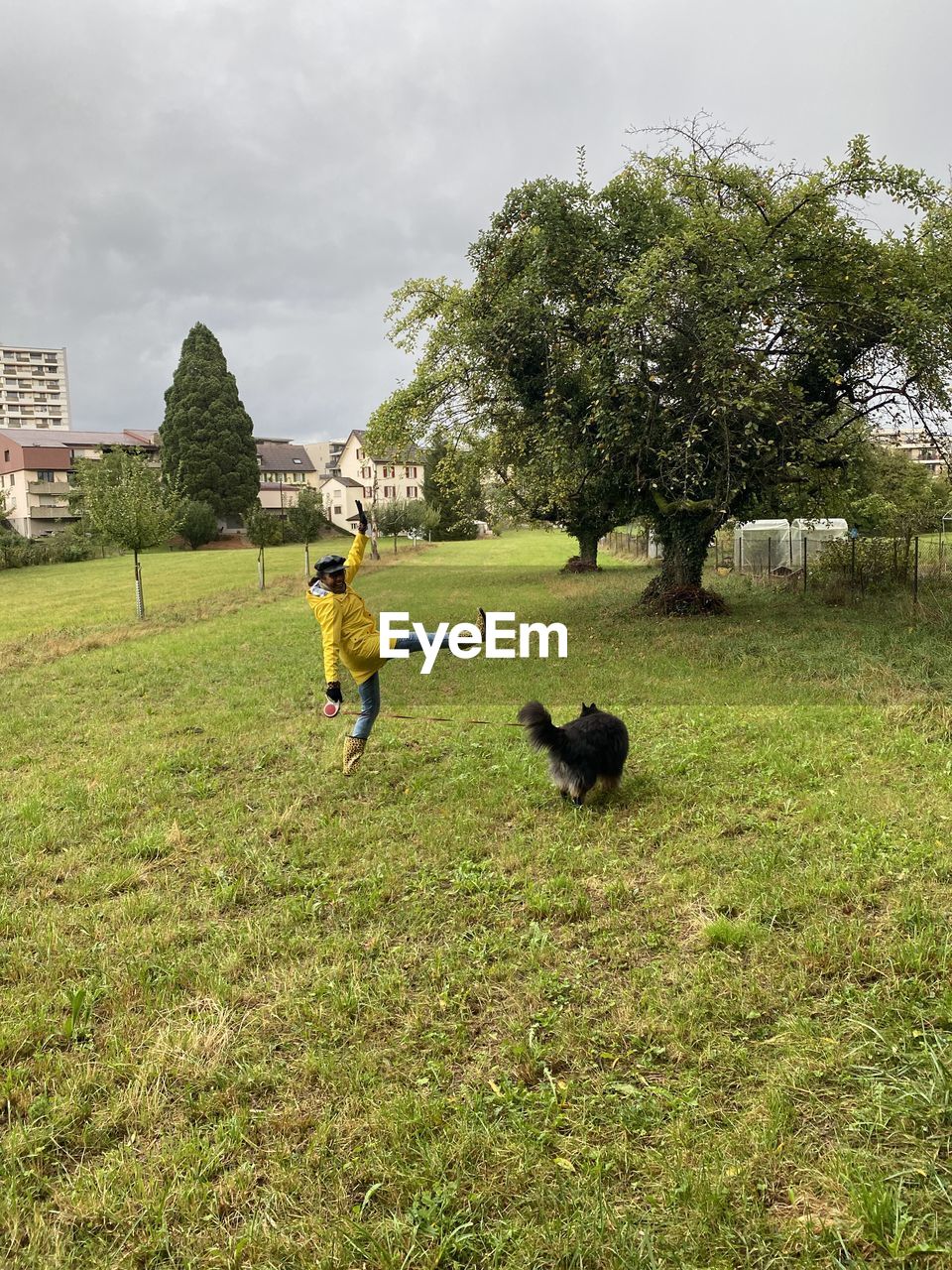 VIEW OF A RUNNING IN THE FIELD