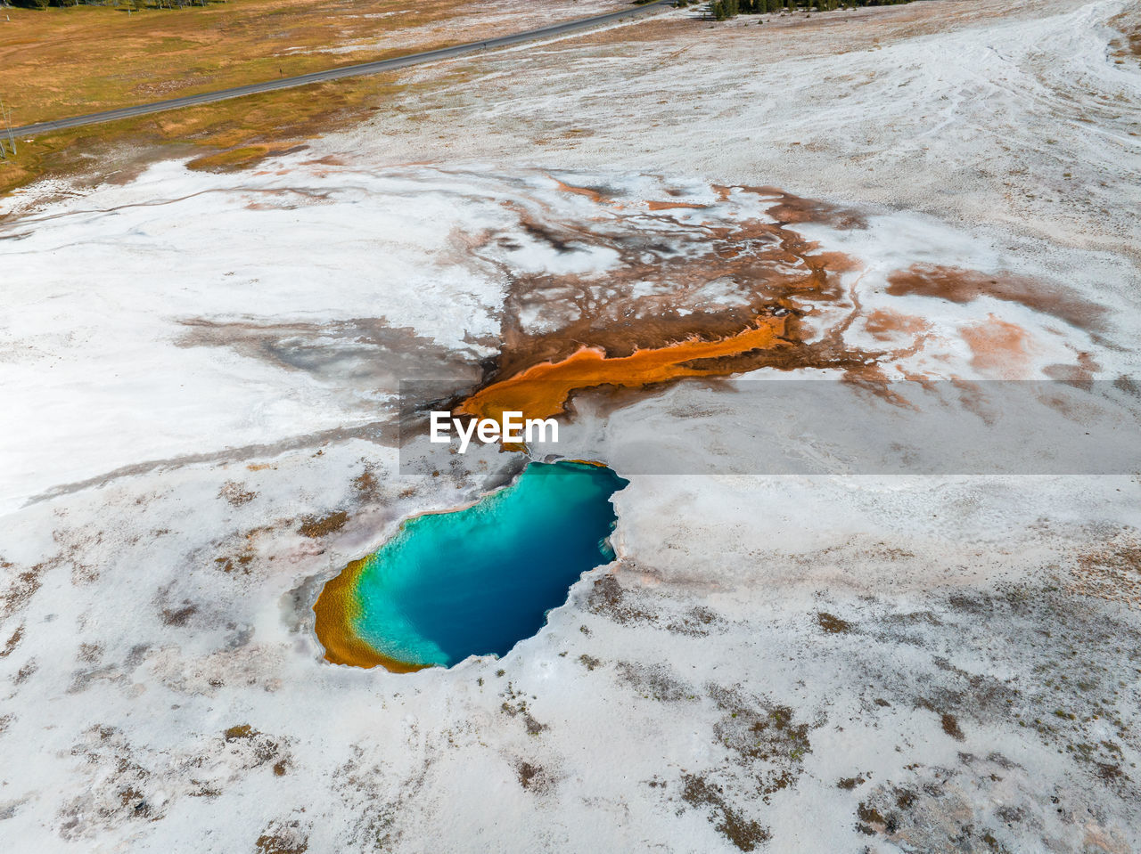 Upper geyser basin of yellowstone national park, wyoming, united states