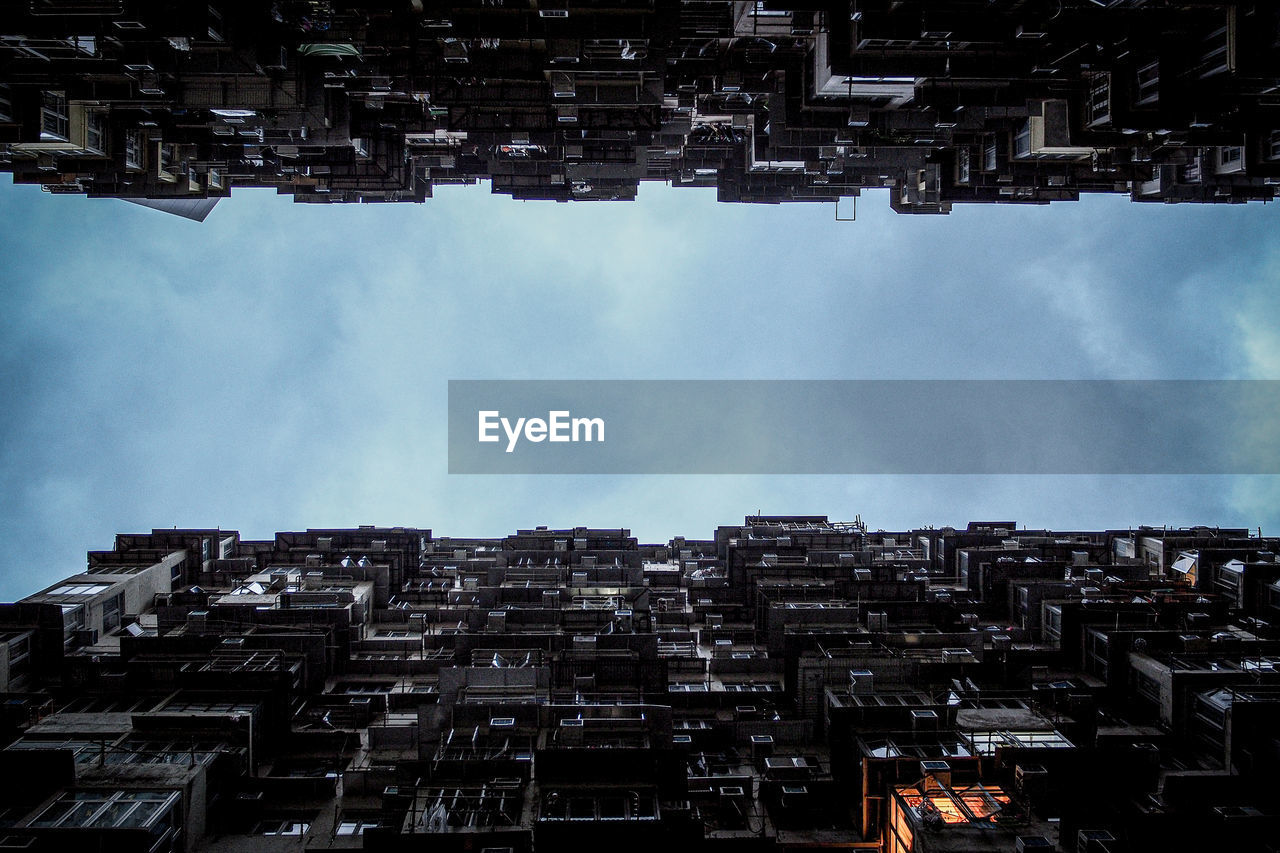 Low angle view of buildings against sky