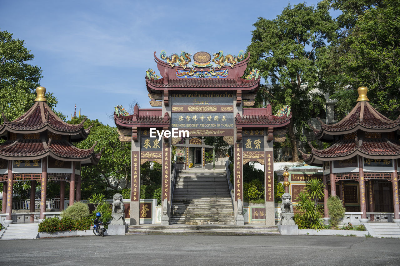 low angle view of temple