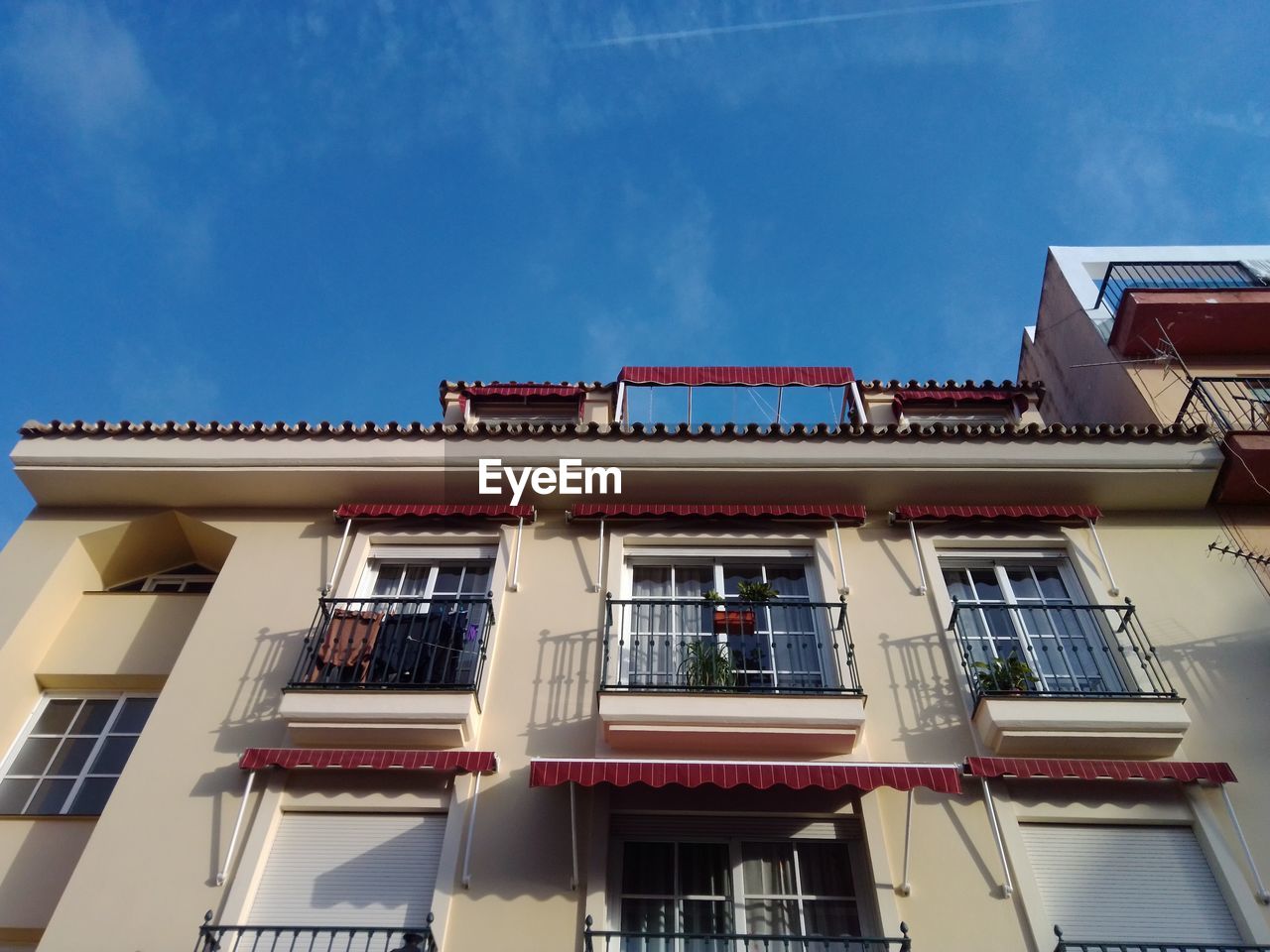 Low angle view of building against sky