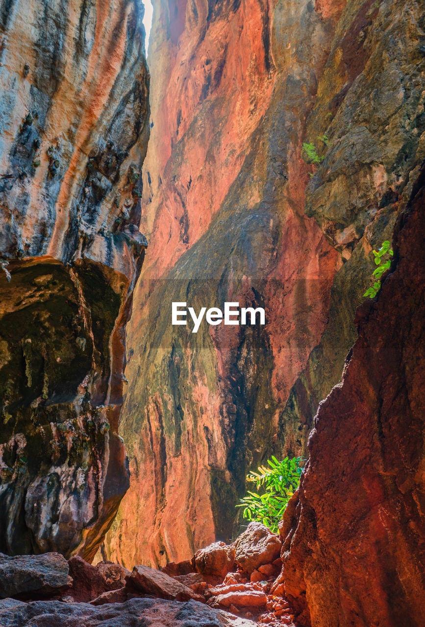 Scenic view of rocky mountains