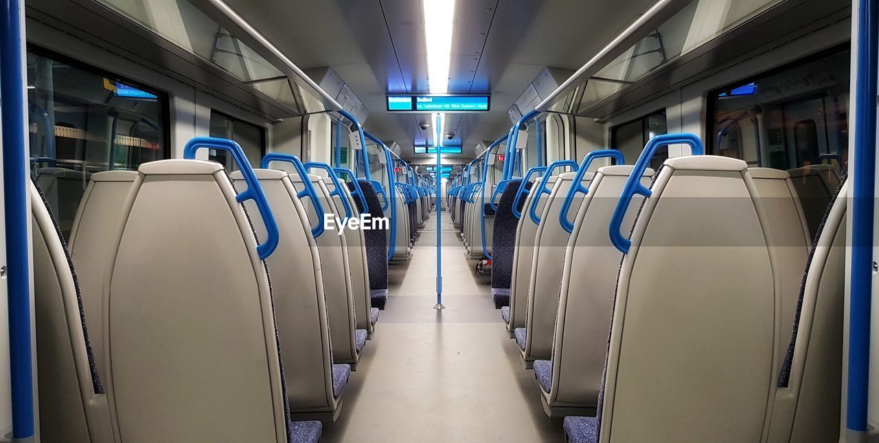 Interior of train