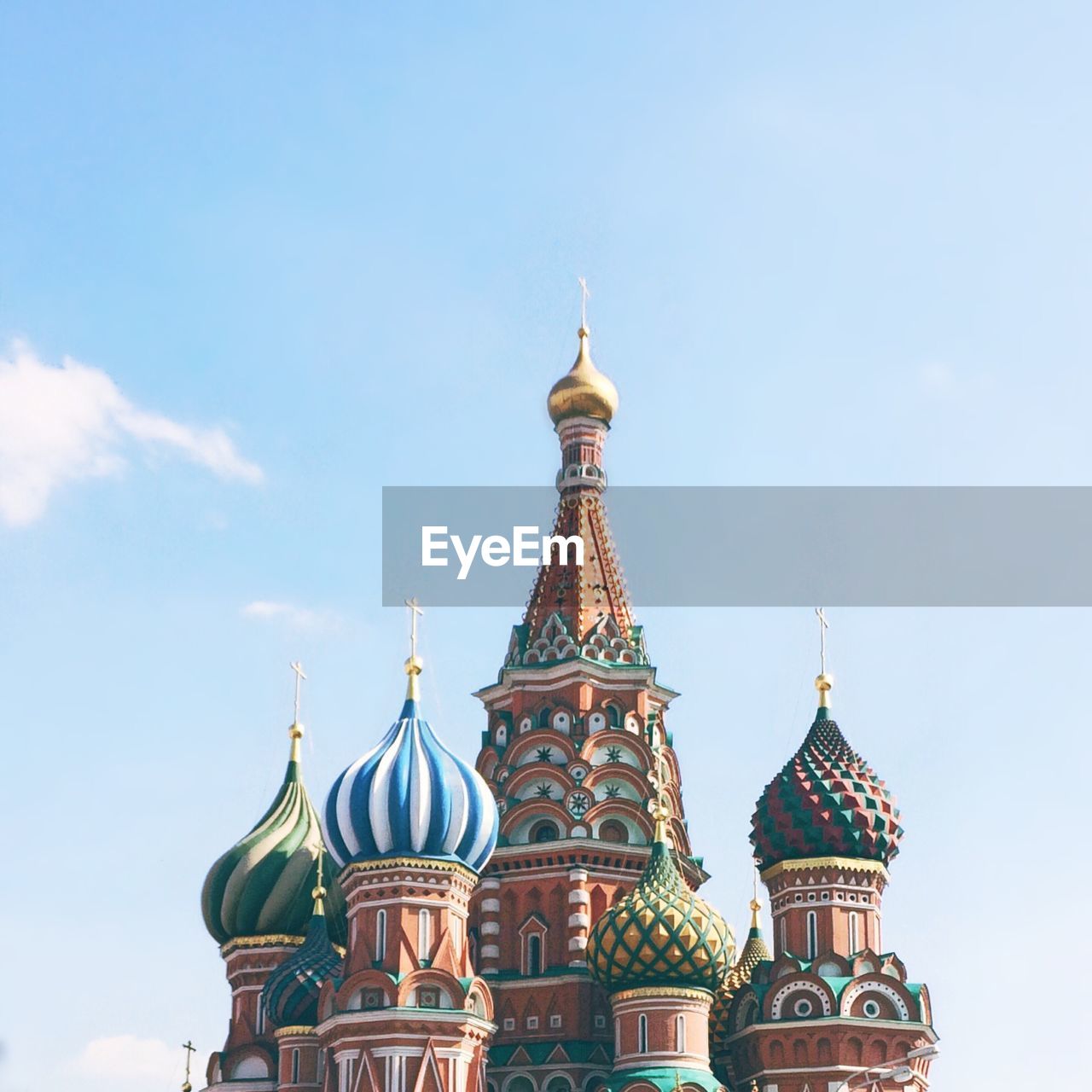 Low angle view of orthodox church against sky