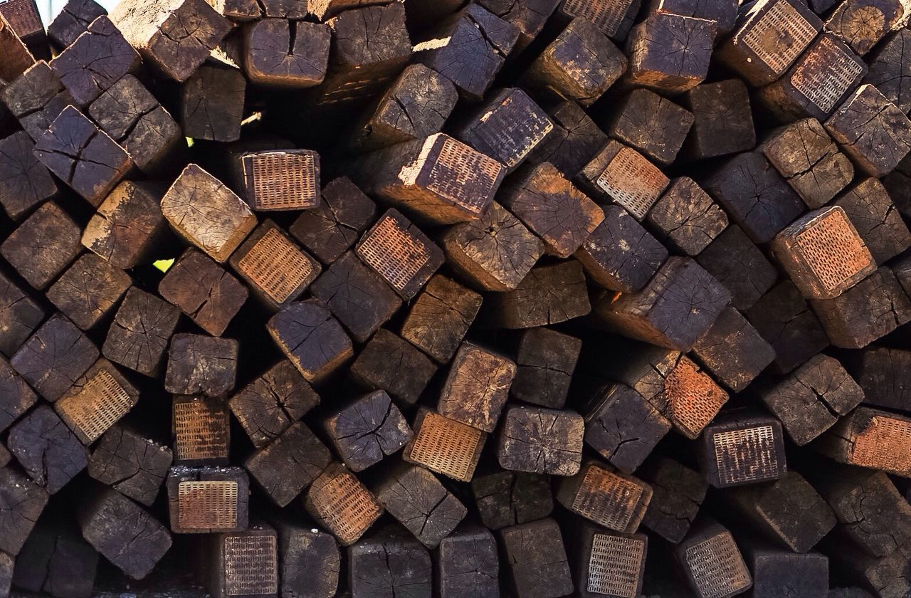 Full frame shot of railroad ties