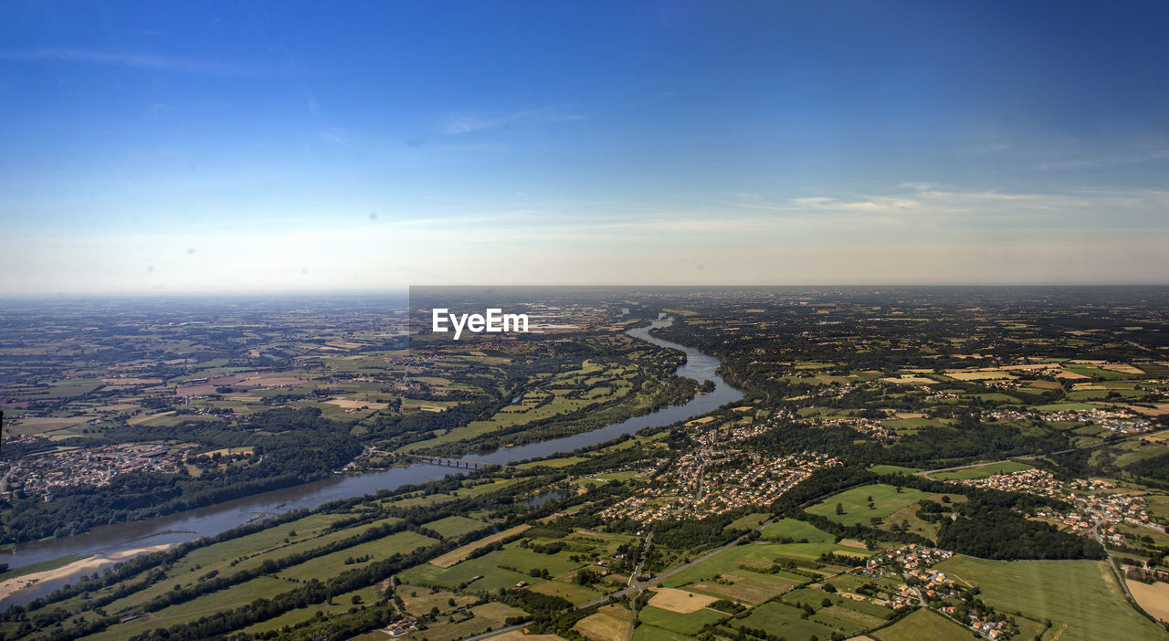 AERIAL VIEW OF AGRICULTURAL LANDSCAPE