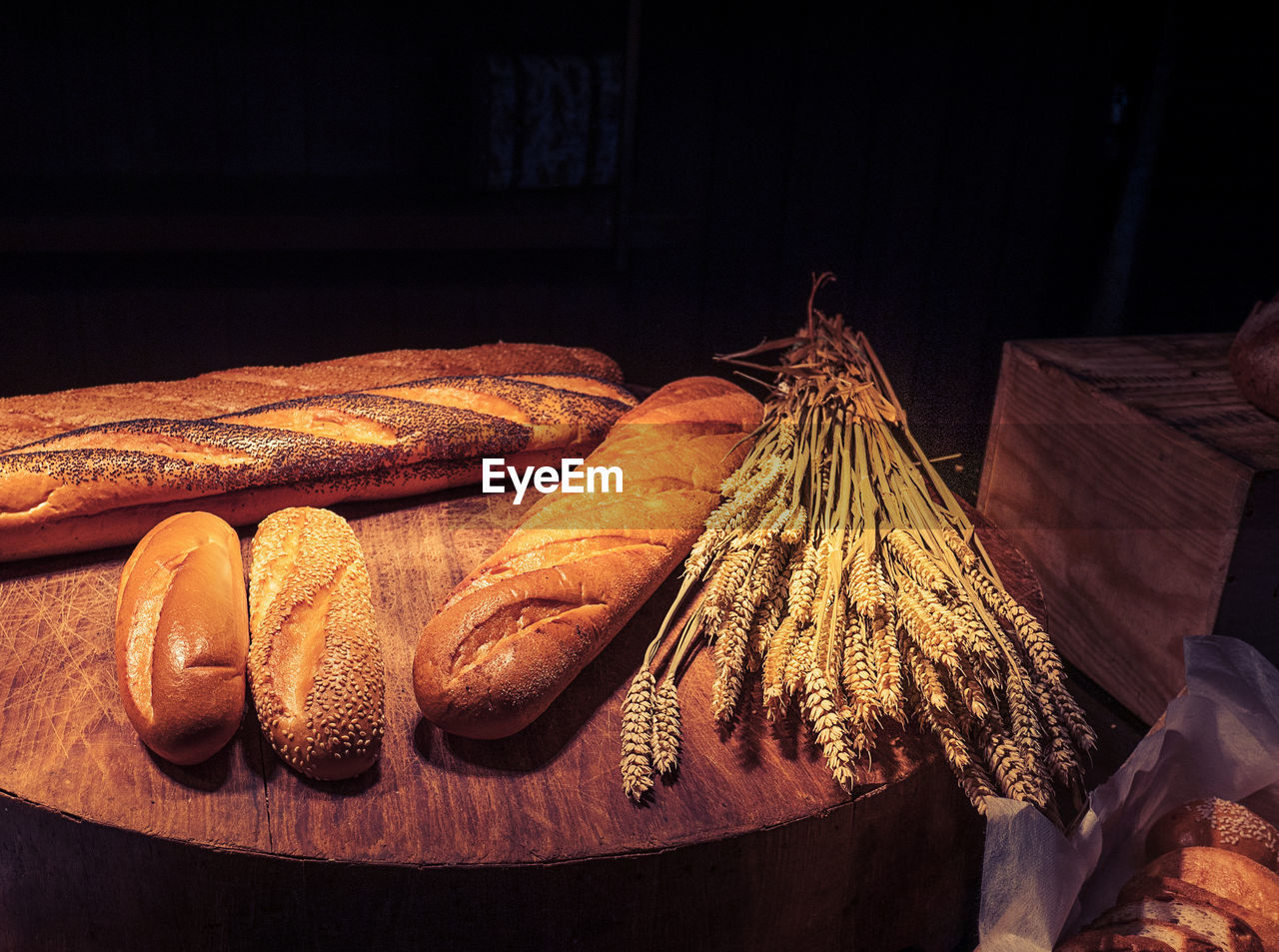 High angle view of food on table